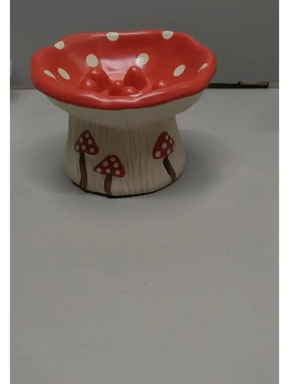 Mushroom Cat Dish Ceramic